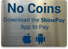 No Coins - Metal plate with 3M adhesive